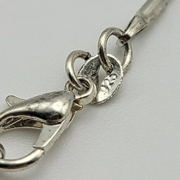 Sterling Silver Angel Wings Pendant Necklace 18 in Snake Chain Lobster Clasp - Picture 4 of 4